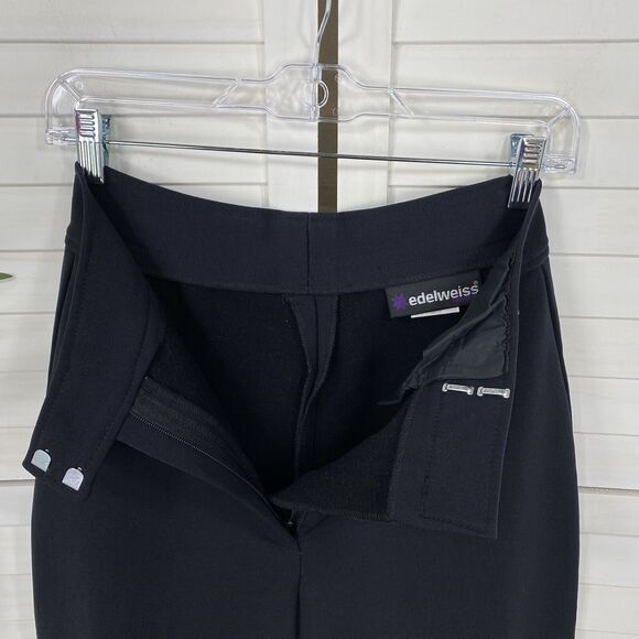 Vintage Edelweiss Wool Blend Ski Snow Pants Black Stirrup Stretch Womens Size 10 - Picture 7 of 9